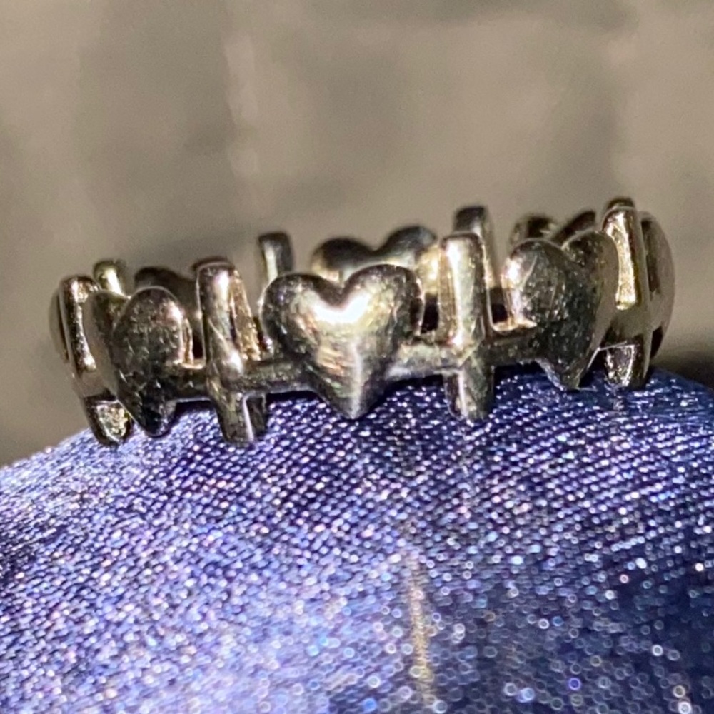Heart and cross 0.925 Sterling Silver Ring
